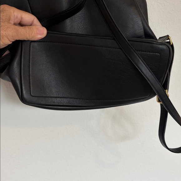 Vintage Coach Hamptons Legacy Black Leather Drawstring Backpack - Picture 4 of 10